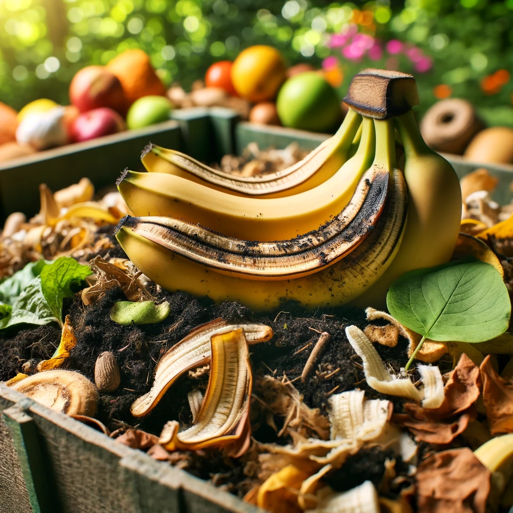 Banana peel compost